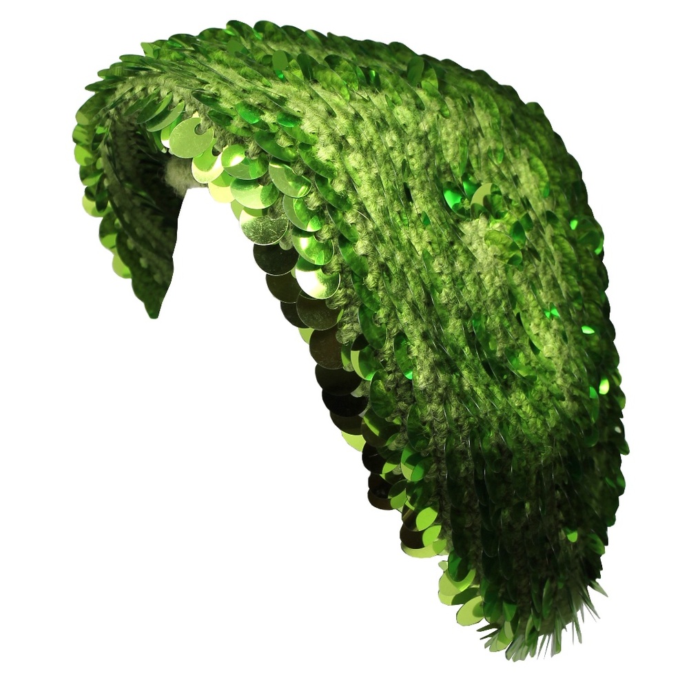 MARC JACOBS Lime Green Sequined Beanie, AW06 OS